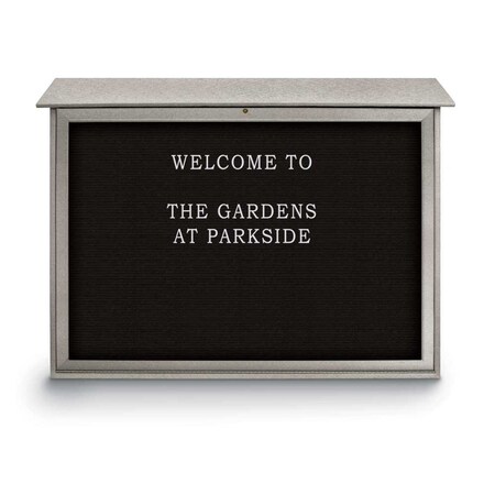 United Visual Products Indoor Enclosed Combo Board, 42"x32", Satin Frame/Black & Dark Spruce UVCB4232-BLACK-DRKSPR